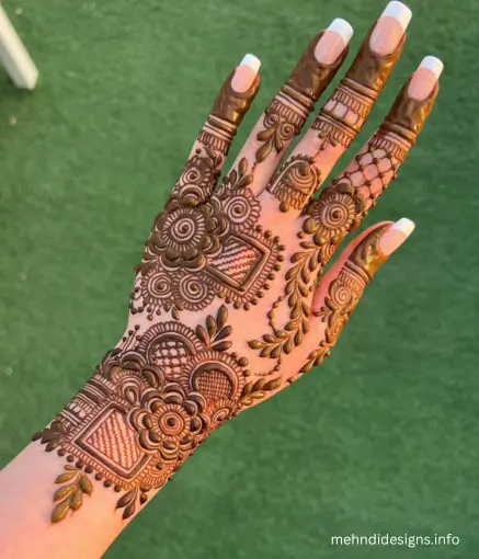 Stylish Back Hand Mehndi Designs